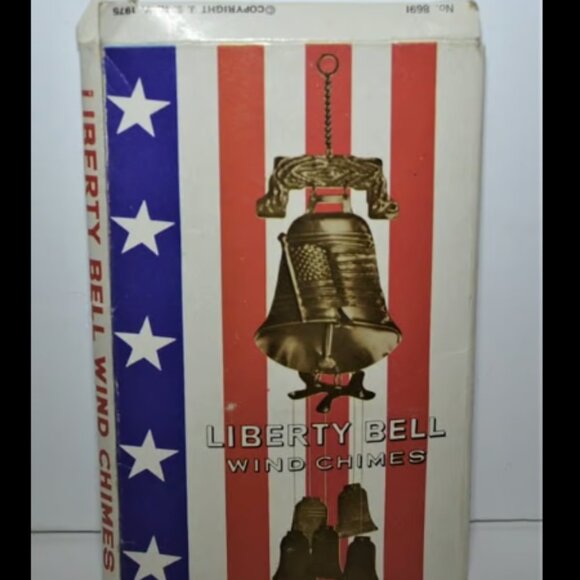 Liberty Bell Windchimes Metal With Box 1975 Home Decor Outdoor Decor - Picture 5 of 6